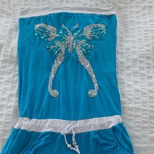 Strapless  jumper Romper with shorts